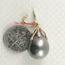 Load image into Gallery viewer, 2T01970A-14k-Gold-Diamonds-Black-Tahitian-Pearl-Pendants