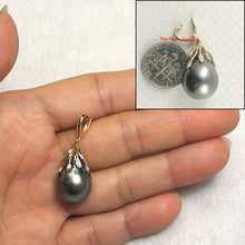 Load image into Gallery viewer, 2T01970A-14k-Gold-Diamonds-Black-Tahitian-Pearl-Pendants