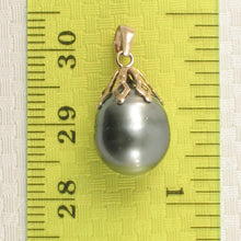 Load image into Gallery viewer, 2T02021A-Black-Tahitian-Pearl-14k-Yellow-Gold-Pendant