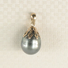 Load image into Gallery viewer, 2T02021A-Black-Tahitian-Pearl-14k-Yellow-Gold-Pendant