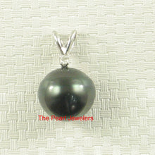 Load image into Gallery viewer, 2T02077A-Diamond-Baroque-Black-Tahitian-Pearl-14k-White-Gold-Pendant