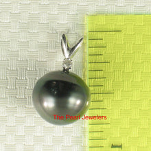 Load image into Gallery viewer, 2T02077A-Diamond-Baroque-Black-Tahitian-Pearl-14k-White-Gold-Pendant