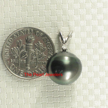 Load image into Gallery viewer, 2T02077A-Diamond-Baroque-Black-Tahitian-Pearl-14k-White-Gold-Pendant