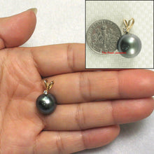 Load image into Gallery viewer, 2T02270A-14k-Solid-Gold-Diamond-Genuine-Tahitian-Pearl-Pendant