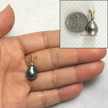 Load image into Gallery viewer, 2T02272A-14k-Rabbit-Ear-Bale-Genuine-Diamond-Tahitian-Pearl-Pendant