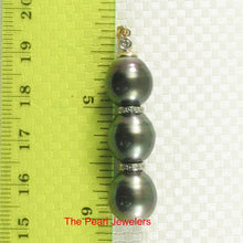 Load image into Gallery viewer, 2T03134A-14k-Two-Tone-Gold-Diamond-3-Series-Black-Tahitian-Pearl-Pendant