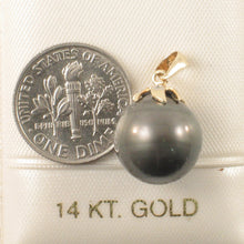 Load image into Gallery viewer, 2T90652A-Diamond-Black-Tahitian-Pearl-14k-Gold-Pendant