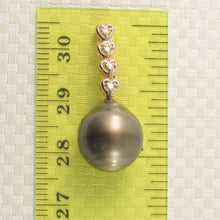 Load image into Gallery viewer, 2T98103A-Baroque-Khaki-Tahitian-Pearl-14k-Gold-Diamond-Heart-Pendant