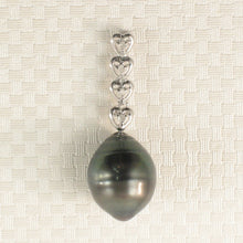 Load image into Gallery viewer, 2T98106A-Baroque-Black-Tahitian-Pearl-14k-White-Gold-Diamond-Heart-Pendant