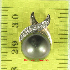 2T99300A-14k-Gold-X-Design-Diamonds-Black-Tahitian-Pearl-Pendants