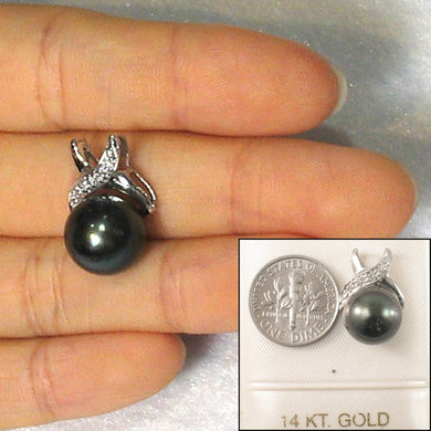 2T99305-14k-White-Gold-Genuine-Diamonds-Black-Tahitian-Pearl-Pendants