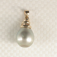 Load image into Gallery viewer, 2T99980A-14k-Gold-Swirl-Genuine-Baroque-Tahitian-Pearl-Pendants