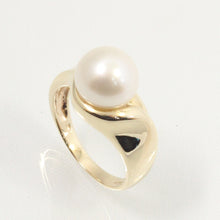 Load image into Gallery viewer, 14k Yellow Gold White Pearl Solitaire Ring