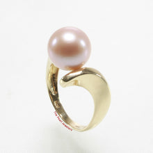 Load image into Gallery viewer, 3000064-14k-Yellow-Gold-AAA-Love-Lavender-Cultured-Pearl-Solitaire-Ring