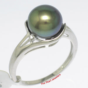 3000226-14k-White-Gold-AAA-Black-Pearl-Cocktail-Diamonds-Ring