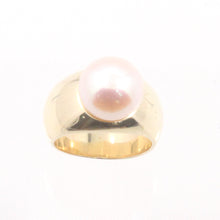 Load image into Gallery viewer, 3000302-Large-Natural-Pink-Cultured-Pearl-14k-Solid-Yellow-Gold-Solitaire-Ring