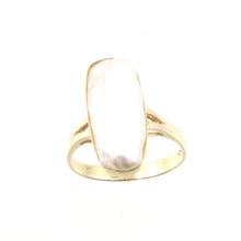Load image into Gallery viewer, 3098400C-14k-Yellow-Gold-Genuine-White-Biwa-Pearl-Bezel-Setting-Ring