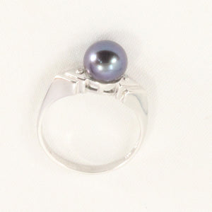 3098646-14k-White-Gold-AAA-Black-Cultured-Pearl-Diamonds-Solitaire-Ring