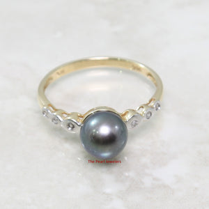 3098661-14k-Yellow-Gold-AAA-Black-Cultured-Pearl-Diamonds-Cocktail-Ring