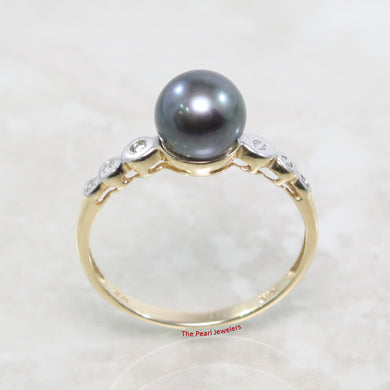 3098661-14k-Yellow-Gold-AAA-Black-Cultured-Pearl-Diamonds-Cocktail-Ring