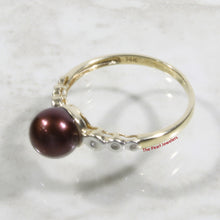 Load image into Gallery viewer, 3098663-14kt-YG-AAA-Chocolate-Cultured-Pearl-Diamonds-Cocktail-Ring