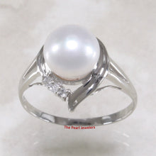 Load image into Gallery viewer, 3098675-14k-White-Gold-Diamond-White-AAA-Cultured-Pearl-Cocktail-Ring