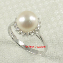 Load image into Gallery viewer, 3098805-14k-White-Gold-White-Cultured-Pearl-Diamonds-Cocktail-Ring
