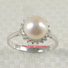 Load image into Gallery viewer, 3098805-14k-White-Gold-White-Cultured-Pearl-Diamonds-Cocktail-Ring
