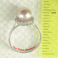 Load image into Gallery viewer, 3098809-14k-White-Gold-Lavender-Cultured-Pearl-Diamonds-Cocktail-Ring