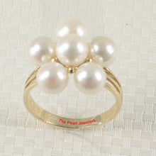 Load image into Gallery viewer, 3098900-14k-Yellow-Solid-Gold-Cultured-Pearl-Cocktail-Ring