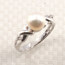 Load image into Gallery viewer, 3099885-14k-White-Gold-Natural-White-Pearl-Diamonds-Cocktail-Ring