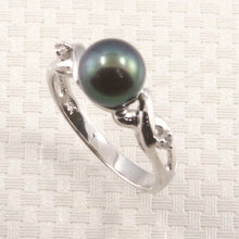 Load image into Gallery viewer, 3099886-14k-White-Gold-Peacock-Pearl-Diamonds-Cocktail-Ring