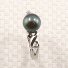 Load image into Gallery viewer, 3099886-14k-White-Gold-Peacock-Pearl-Diamonds-Cocktail-Ring