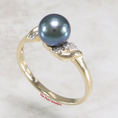 3099911-14k-Yellow-Gold-Black-Cultured-Pearl-Diamonds-Cocktail-Ring