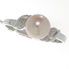 Load image into Gallery viewer, 3099917-14k-White-Gold-Pink-Cultured-Pearl-Diamonds-Cocktail-Ring