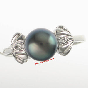 3099936-14kt-WG-Black-Cultured-Pearl-Diamonds-Solitaire-Accents-Ring