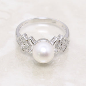 3099955-14k-Solid-White-Gold-AAA-White-Pearl-Diamonds-Cocktail-Ring