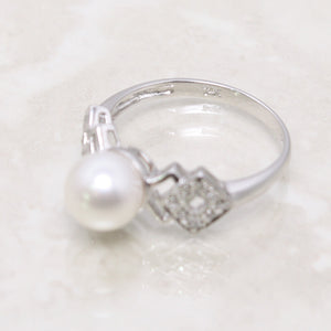 3099955-14k-Solid-White-Gold-AAA-White-Pearl-Diamonds-Cocktail-Ring