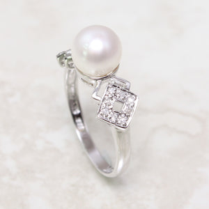 3099955-14k-Solid-White-Gold-AAA-White-Pearl-Diamonds-Cocktail-Ring