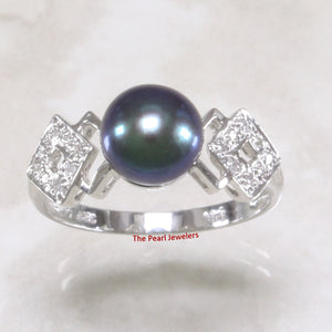 3099956-14k-Solid-WG-AAA-Black-Cultured-Pearl-Diamonds-Cocktail-Ring