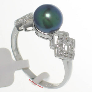 3099956-14k-Solid-WG-AAA-Black-Cultured-Pearl-Diamonds-Cocktail-Ring
