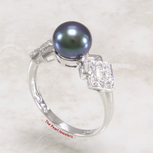 3099956-14k-Solid-WG-AAA-Black-Cultured-Pearl-Diamonds-Cocktail-Ring