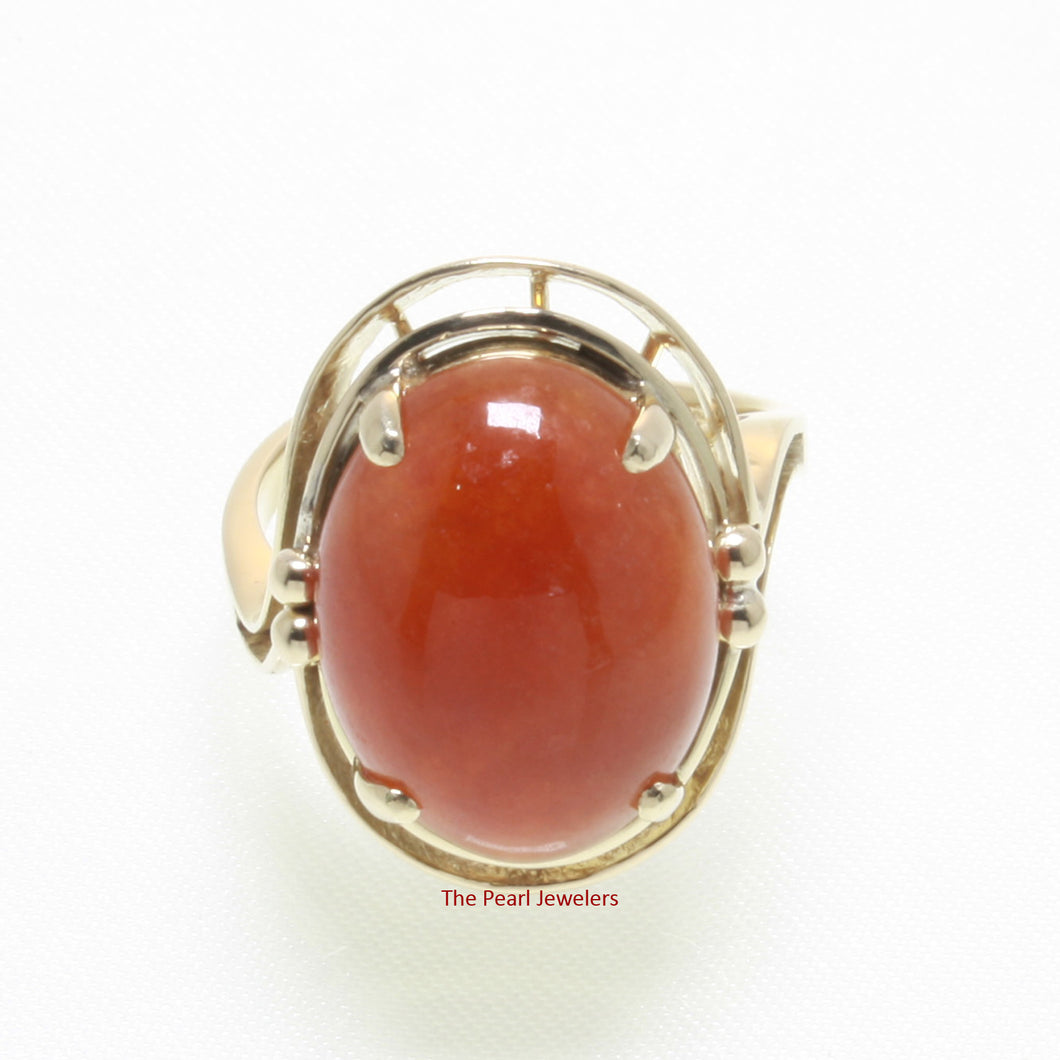 3100294-Cabochons-Red-Jade-14k-Solid-Yellow-Gold-Solitaire-Ring