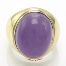 Load image into Gallery viewer, 3100342-14k-Solid-Yellow-Gold-Cabochon-Lavender-Jade-Ring