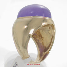 Load image into Gallery viewer, 3100342-14k-Solid-Yellow-Gold-Cabochon-Lavender-Jade-Ring