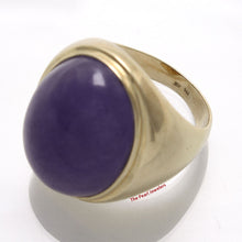 Load image into Gallery viewer, 3100362-14k-Yellow-Gold-Cabochon-Lavender-Jade-Men’s-Ring