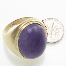 Load image into Gallery viewer, 3100362-14k-Yellow-Gold-Cabochon-Lavender-Jade-Men’s-Ring