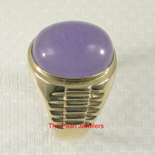 Load image into Gallery viewer, 3100372-14k-Yellow-Gold-Cabochon-Lavender-Jade-Man’s-Ring