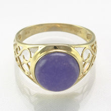 Load image into Gallery viewer, 3100402-14k-Yellow-Gold-Dome-Lavender-Jade-Solitaire-Ring