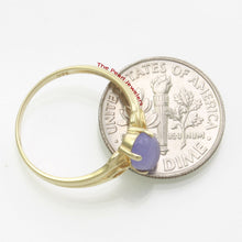 Load image into Gallery viewer, 3100412-14k-Yellow-Gold-Cabochon-Oval-Lavender-Solitaire-Jade-Ring